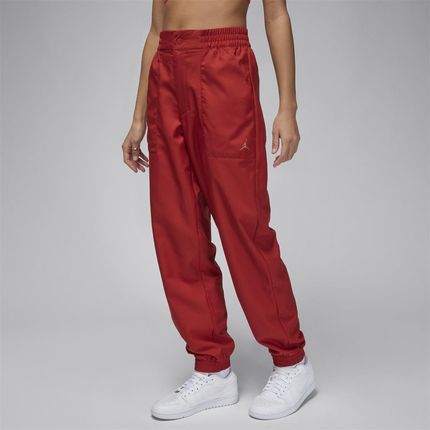 Damskie spodnie z tkaniny Jordan - Czerwony
