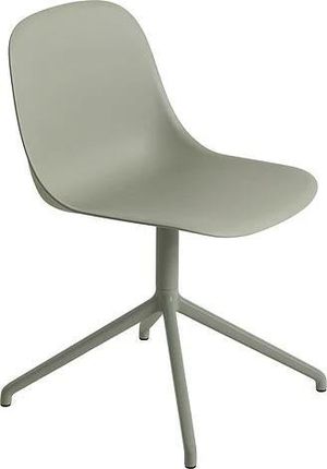 Muuto Krzesło Fiber Swivel Szarozielone Na Aluminiowych Nogach 159063