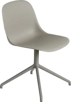 Muuto Krzesło Obrotowe Fiber Swivel Szare Na Aluminiowych Nogach 159070