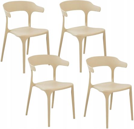 Artseries Ażurowe Krzesło W Ze Kremowym Bistro Skandynawskie Jadalnia Komplet 4 14735773636