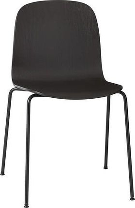 Muuto Krzesło Visu Tube Czarne Na Stalowych Nogach 159417