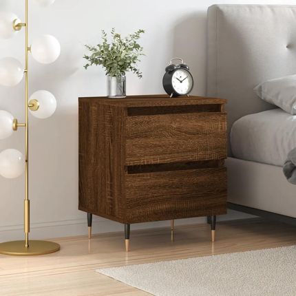 Vidaxl Szafka Nocna Brązowy Dąb 40X35X50 Cm Materiał Drewnopochodny 168791822