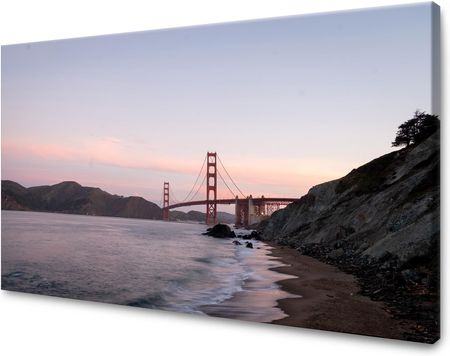 Mpink Obraz Na Płótnie Architektura Golden Gate 70X50 Cm 3135