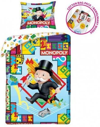 Halantex Pościel Dziecięca Monopoly + Worek 1103Bl Rozmiar 140X200Cm