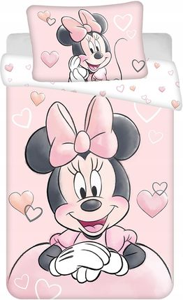 Jerry Fabrics Pościel Do Łóżeczka 100X135 Myszka Minnie Mini Miki Disney