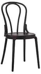 Krzesło Kuchenne Klasyczne Rustykalne Vintage Czarne 3750