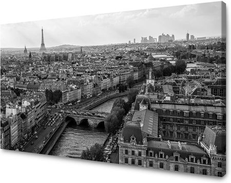 Mpink Obraz Na Płótnie Architektura Paryż Czarno Białe 70X50 Cm 6009
