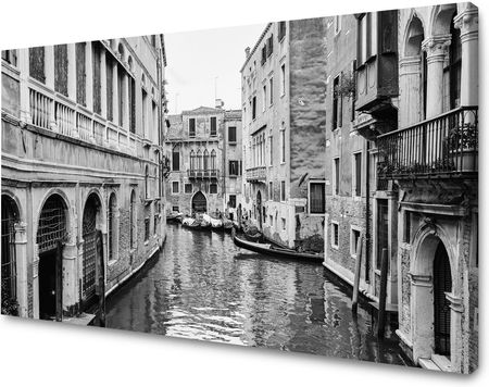 Mpink Obraz Na Płótnie Architektura Wenecja Czarno Białe 80X40 Cm 6133