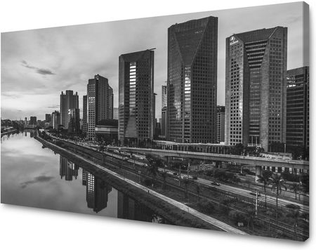 Mpink Obraz Na Płótnie Architektura Sao Paulo Czarno Białe 80X40 Cm 6160