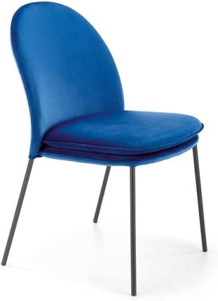 Elior Granatowe Welurowe Krzesło Tazo 35350