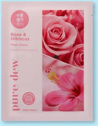 Tony Moly Pure Dew Hibiscus Rose Moist Maseczka Sheet 23g / 1szt.