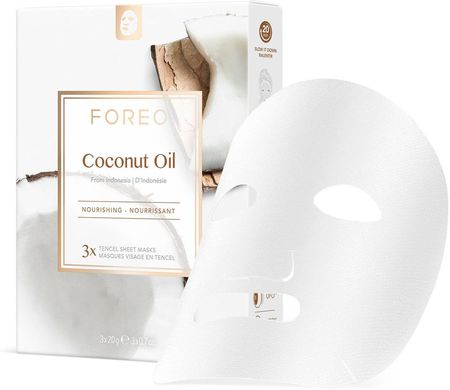 Foreo Coconut Oil Odżywcza Maseczka Z Olejem Kokosowym Do Skóry Odwodnionej 3szt.