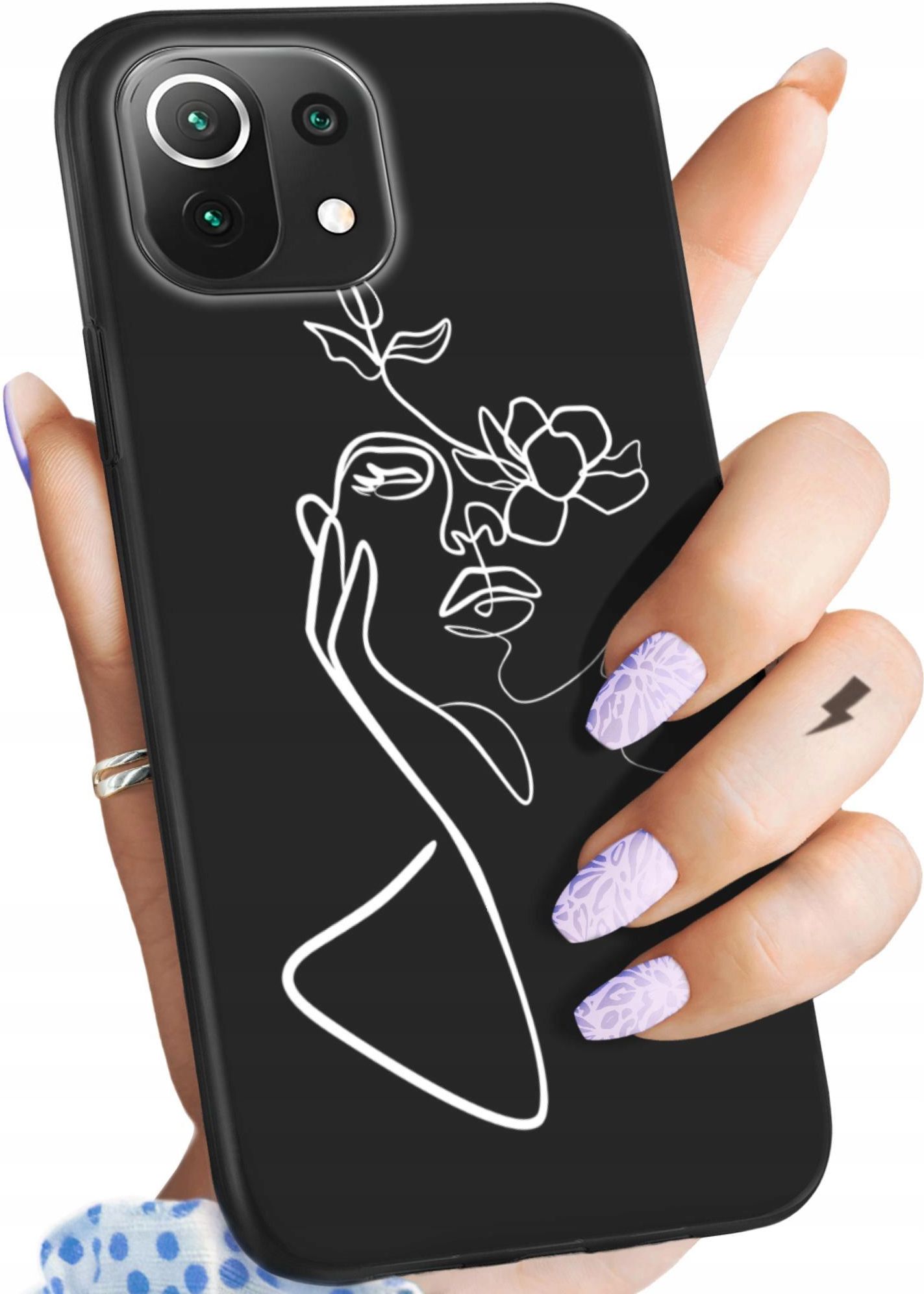 Hello Case Etui Matowe Do Xiaomi Mi 11 Lite 4G / 5G Wzory Line Art ...