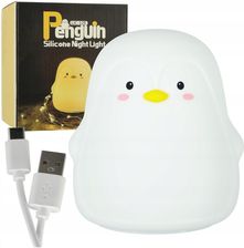 Zdjęcie Nieznany Producent Lampka Nocna Dla Dzieci Silikonowa Led Biała Pingwinek - Toruń