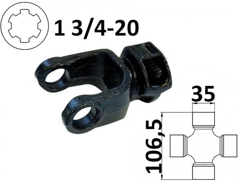 Ama Cardan Widłak Ciągnikowy 1 3/4-20, Na Krzyżak 35X106,5Mm ...