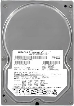 Hitachi CinemaStar 7K160 160GB Parallel-ATA (HCS721616PLAT80)