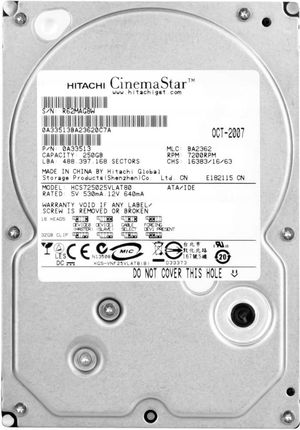 Hitachi CinemaStar 7K500 250GB Parallel-ATA (HCS725025VLAT80)