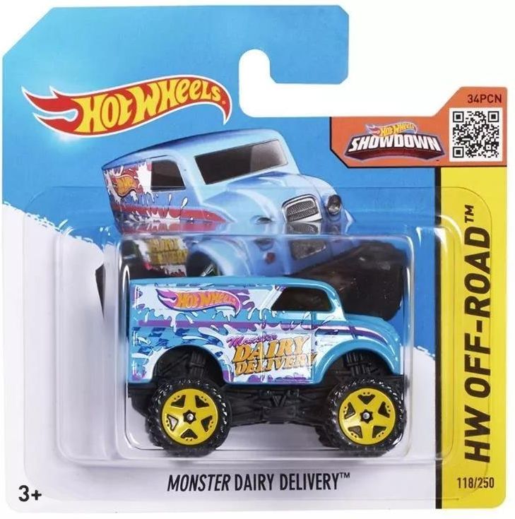 Hot Wheels Dairy Delivery ミニカー Hot Wheels Color Shifters Dairy Delivery Blue Black 1:64