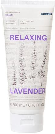 Korres Relaxing Lavender Overnight Bodymilk Mleczko Do Ciała 200 ml