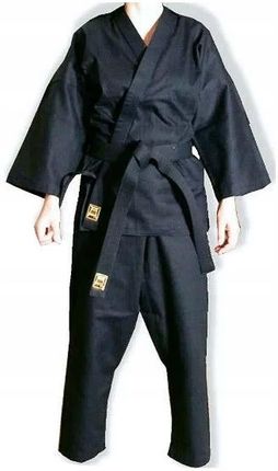 Bushi Czarne Kimono Karate Strój Ninjutsu 170cm