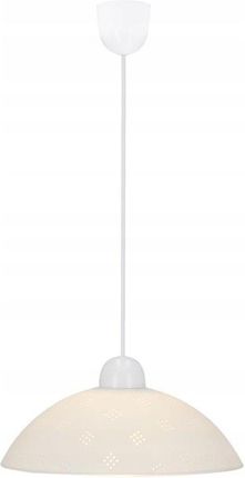 Fanusa Lampa Wisząca 1X60W E27 Klosz Biały Z Wzorem