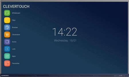 Clevertouch IMPACT Max 8G 75" | Dotykowy monitor interaktywny 4K, Android 11, Microsoft 365, 8GB RAM, WiFi, 450 cd/m2