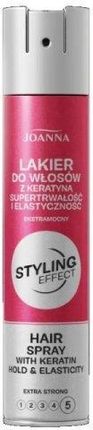 Joanna Styling Effect Lakier Do Włosów Z Keratyną Supertrwałość I Elastyczność Extra Strong 250 ml