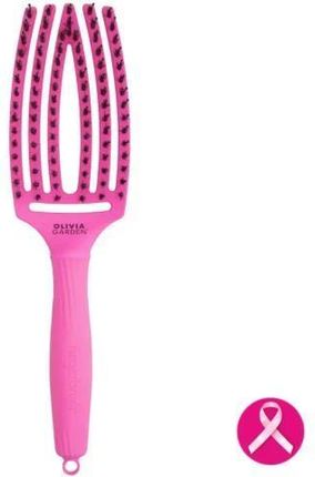 Olivia Garden Fingerbrush Neon Pink Szczotka Z Włosiem Dzika Średnia