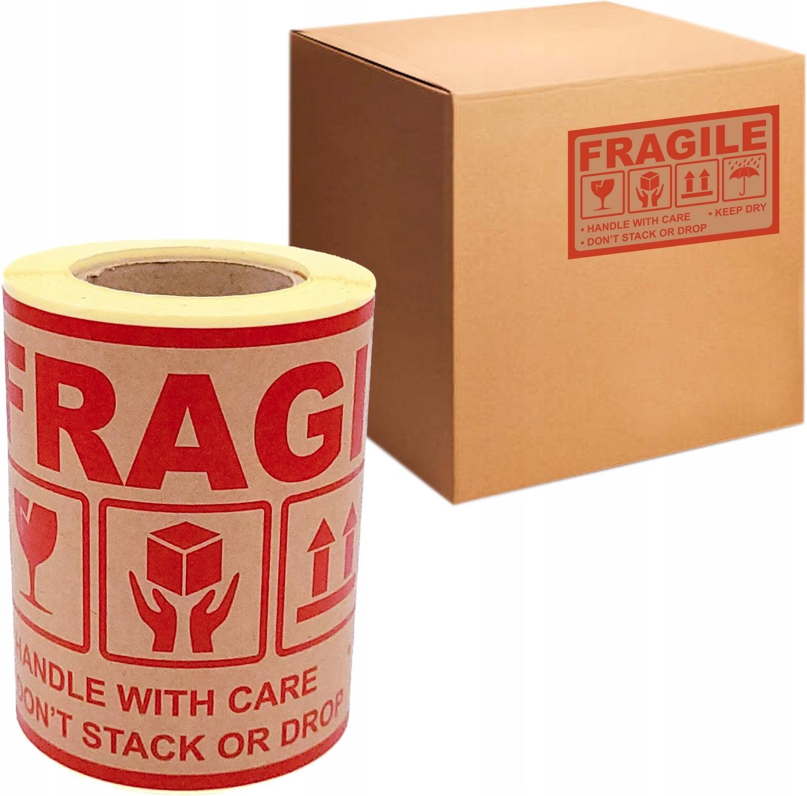 Fragile sticker 600 Labels Vorsicht Zerbrechlich Aufkleber 1x3