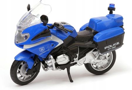 Dromader Motocykl Z Napędem Policyjny Światło Dźwięk Niebieski