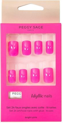 Zestaw Sztucznych Paznokci Idyllic Nails Bright Pink 24szt.