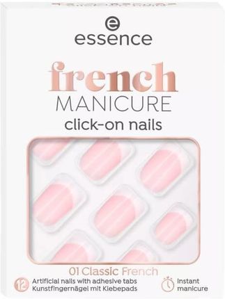 Essence French Manicure Click-On Paznokcie Sztuczne Tipsy 01 Classic