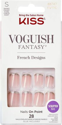 Kiss Sztuczne Paznokcie Voguish Fantasy French Designs Rozmiar S 1Op.28szt.