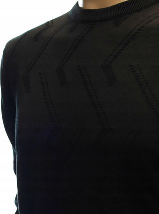 STROKERS klasyczny elegancki sweter męski pod szyję z bawełny M czarny