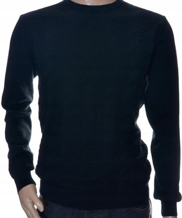 STROKERS klasyczny sweter męski ze wzorem tłoczonym 2XL XXL czarny