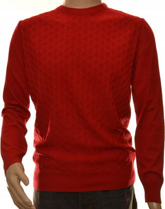 Sweter sweterek męski czerwony z kaszmirem XXL 2XL