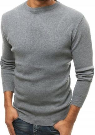 Sweter męski gładki klasyczny pod szyję XL