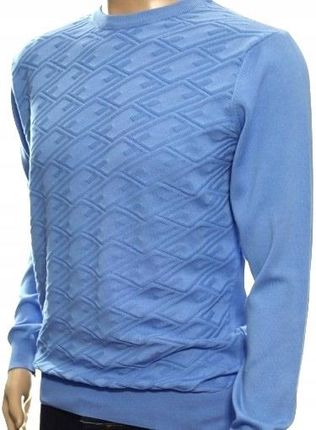 STROKERS klasyczny elegancki sweter męski bawełniany L błękitny