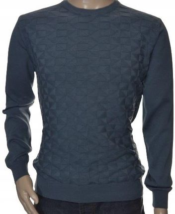 STROKERS klasyczny elegancki sweter męski bawełniany M szary grafitowy