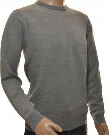 Sweter sweterek męski klasyczny szary pod szyję XL