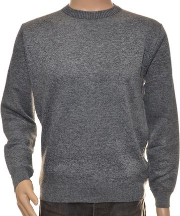 Sweter męski gładki klasyczny pod szyję szary XL