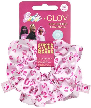 Glov Barbie Gumki Do Włosów Pink Panther 3 szt. 1 Opak.