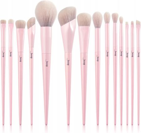 Jessup Beauty Jessup Makeup Lover 14 Pcs Crystal Pink Comprehesive Collection Iv Zestaw 14 Pędzli Do Makijażu Twarzy T495