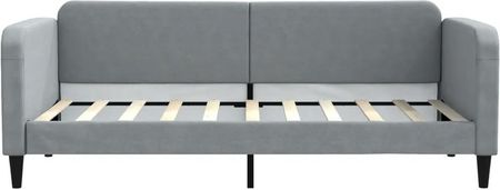 Vidaxl Sofa Z Funkcją Spania Jasnoszara 90X190 Cm Obita Tkaniną 354043 - zdjęcie 2