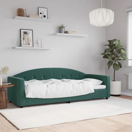 Vidaxl Sofa Z Funkcją Spania Ciemnozielona 80X200 Cm Aksamitna 354131