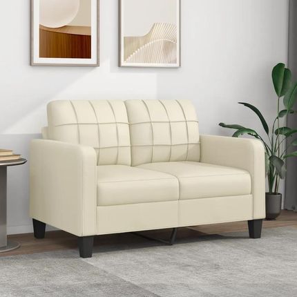 Vidaxl 2 Osobowa Sofa Kremowy 120 Cm Sztuczna Skóra 359113