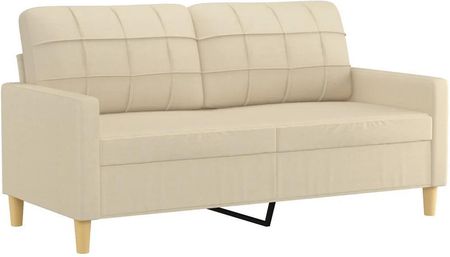 Vidaxl 2 Osobowa Sofa Kremowa 140 Cm Tapicerowana Tkaniną 359093 - zdjęcie 3