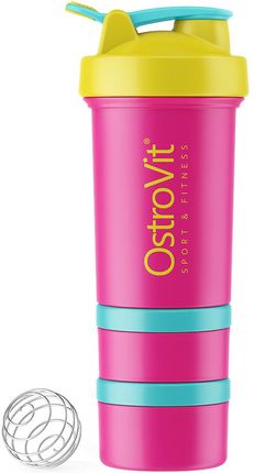 OstroVit Shaker Premium żółto-różowy - 450 ml