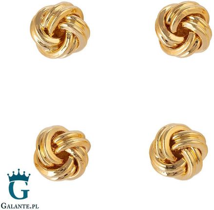 Galante Guziki smokingowe złote węzełki (4 guziki)