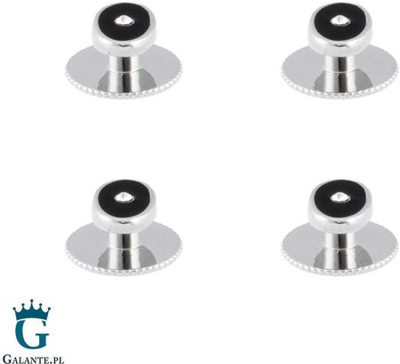 Galante Czarne guziki smokingowe z kryształem SSD-5110 (4 guziki)